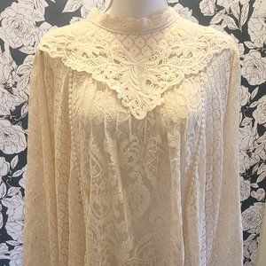 Torrid Mixed Lace High Neck Top